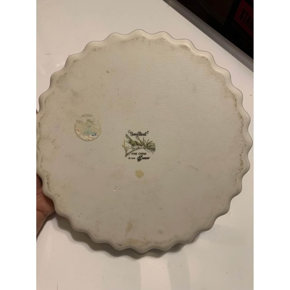 Vintage Eresco Song Bird Fine China Pie Dish 1978 - Picture 2 of 3